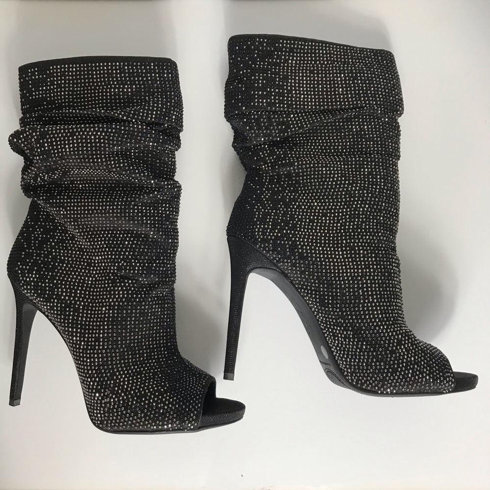 Jessica Simpson Rinnah Mid-Calf Peep Toe Booties - Picture 1 of 11